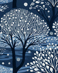 Forest Wallpaper – Stylized Trees in Blue