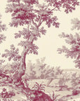 Papier Peint Vintage – Toile de Jouy Rose