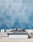 Retro Wallpaper - Soft Blue Baroque Pattern
