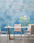 Retro Wallpaper - Soft Blue Baroque Pattern