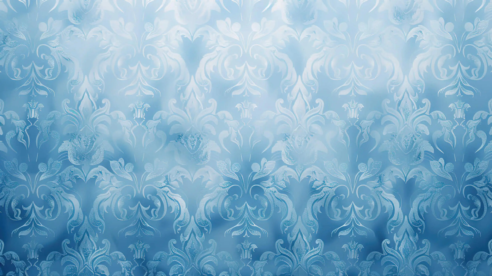 Retro Wallpaper - Soft Blue Baroque Pattern