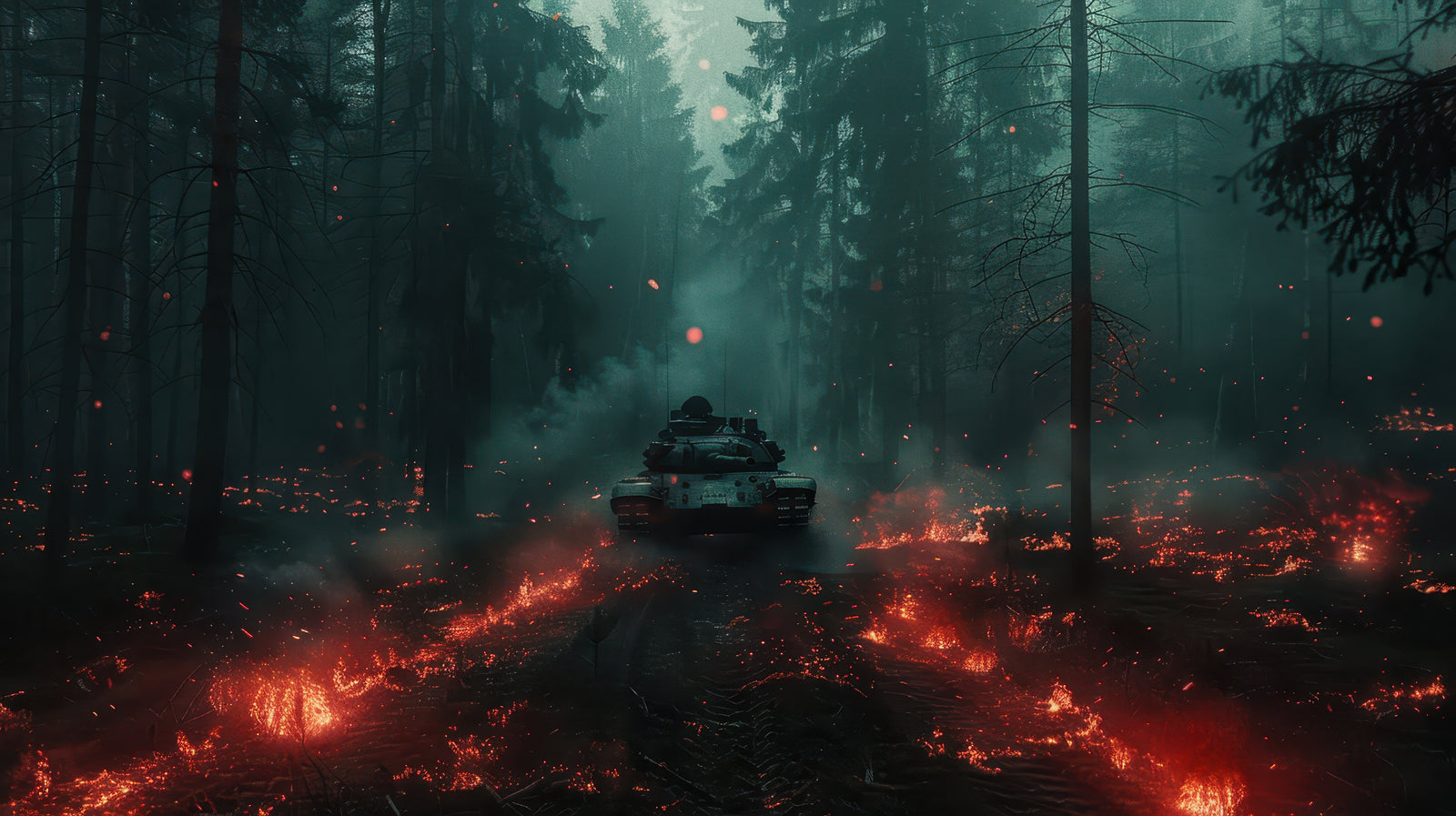 Papier Peint Apocalypse - Forêt de Cendres