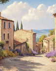 Papier peint campagne - ruelle provençale