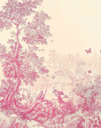 Papier Peint Vintage- Paysage Tropical Rose