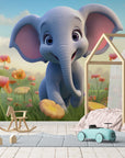 Papier Peint Enfant - Adorable Petit Éléphant