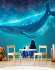 Papier Peint Animaux - Baleine Bleue Et Enfant