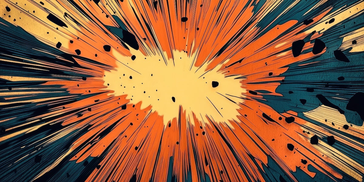 Papier peint pop art - explosion de couleurs rétro