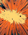 Papier peint pop art - explosion de couleurs rétro