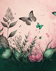 Foliage Wallpaper - Butterflies and Poetic Nature