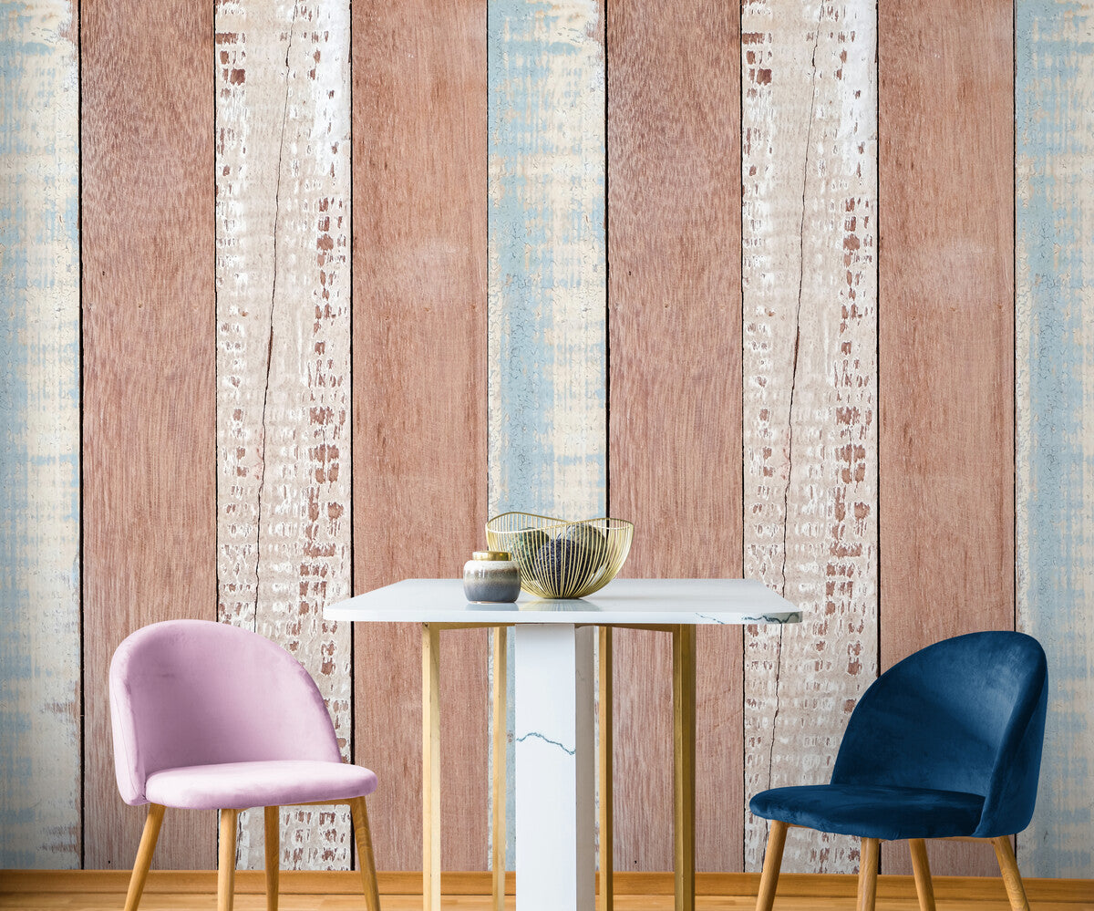 Papier Peint Bois - Lames de Bois Vieilli