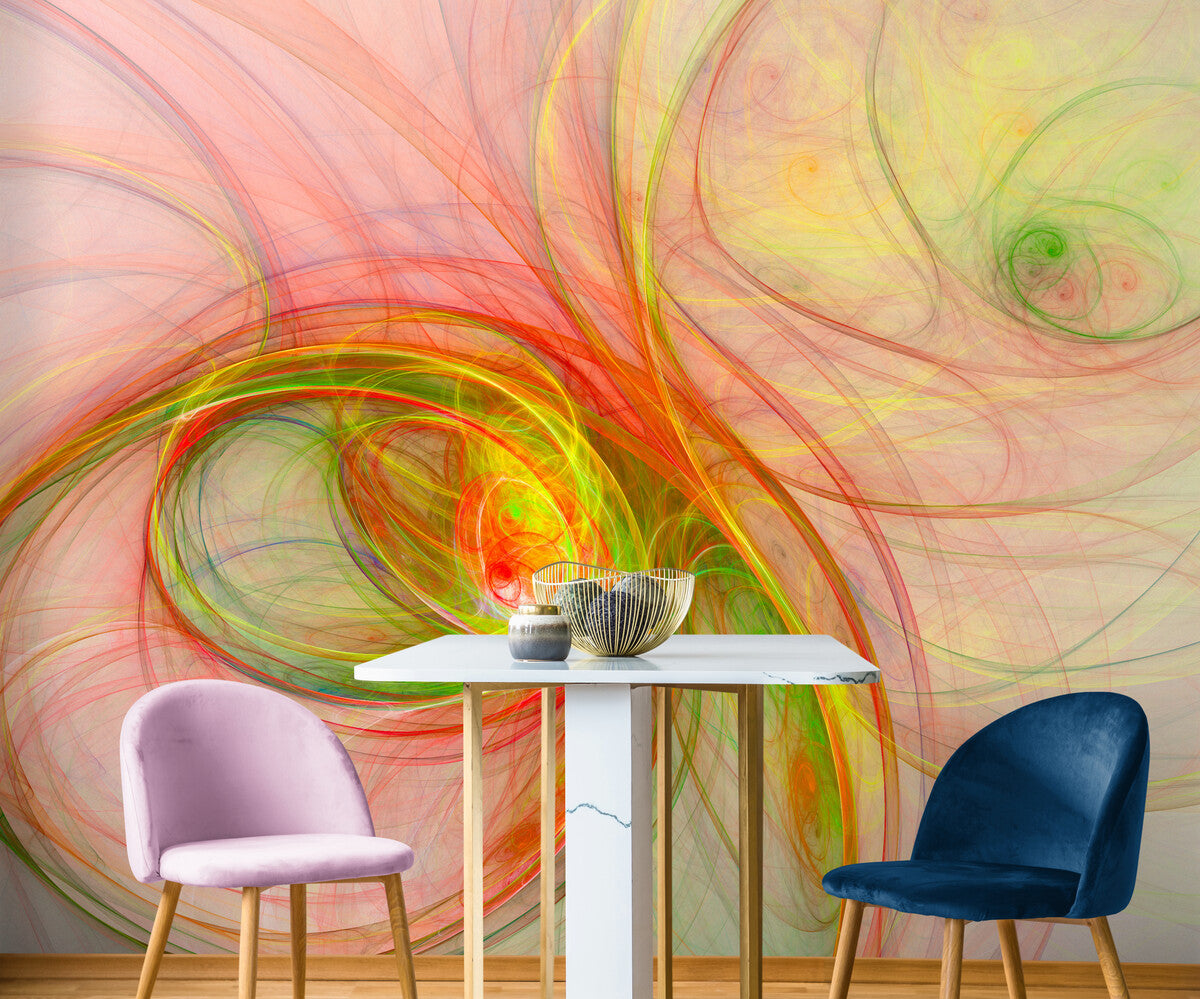 Papier Peint Art & Déco - Spirales Colorées