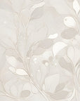 Papier Peint Floral - Fleurs Beige Subtiles