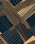 Papier Peint Abstrait - Géométrique Lignes Dorées