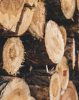 Papier Peint Bois - Tranches de Bois Rustiques