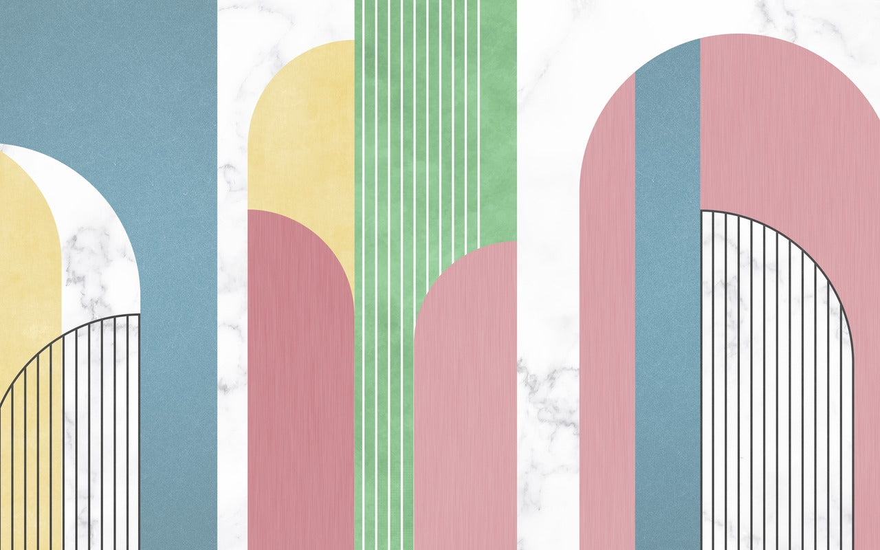 Geometric Wallpaper - Pastel Colors