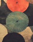 Papier peint nature - motifs d'ombrelles japonaises d'antan