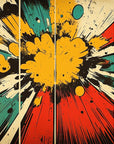 Papier peint pop art - explosion rétro style bande dessinée