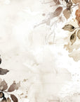 Papier peint fleuri - pivoines sépia d'antan
