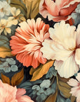 Papier peint fleuri - pivoines d'antan colorées
