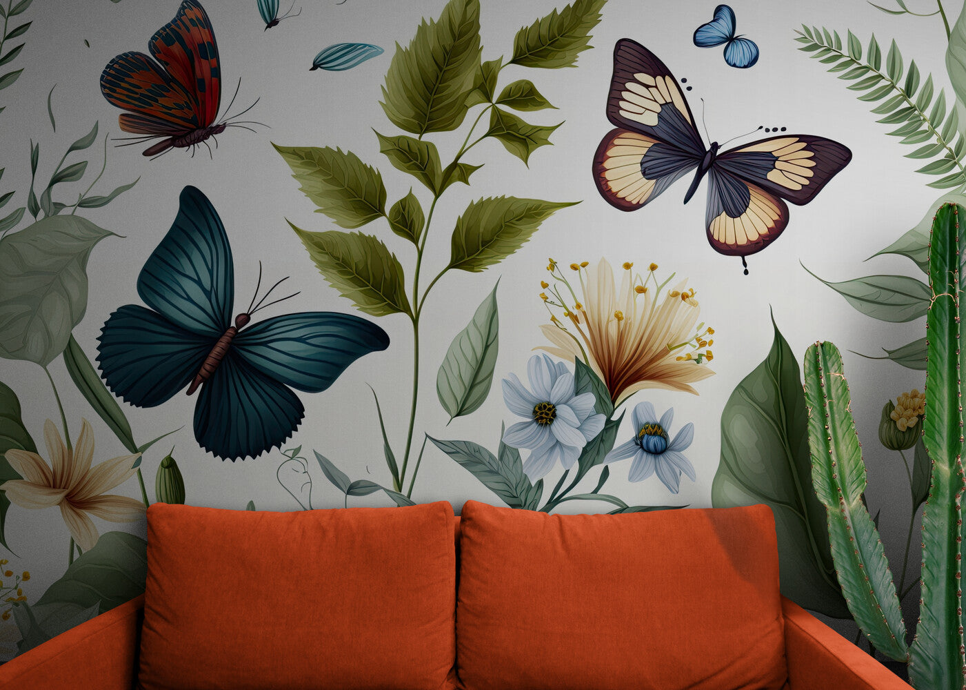 Floral Wallpaper - Ballet of Butterflies and Flowers