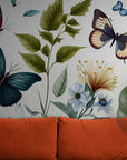 Papier Peint Floral - Ballet de Papillons et Fleurs