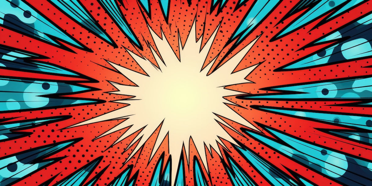 Papier peint pop art - éclat lumineux effet miroir