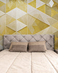 Papier Peint Géométrique - Motif Doré