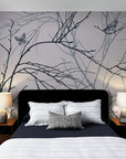 Forest Wallpaper - Winter Branches and Birds