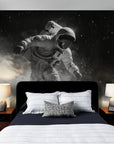 Papier Peint Panoramique - Astronaute En Noir Et Blanc