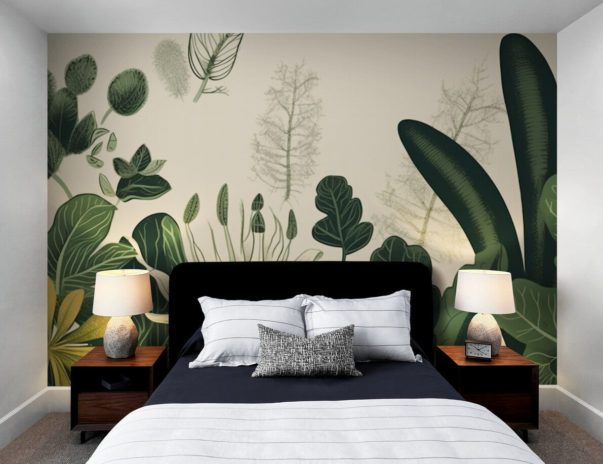 Foliage Wallpaper - Botanical Illustration