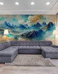 Papier Peint Japonais - Montagnes Et Nuages