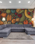 Papier Peint Floral - Fruits Vintage