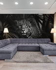 Papier Peint Tropical - Tigre Noir Et Blanc