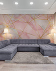 Papier Peint Design - Motifs Géométriques En Marbre