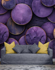 Papier Peint Abstrait - Rond Violet