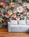 Papier Peint Floral - Mur De Fleurs