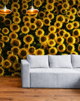 Papier Peint Floral - Tournesol Lumineux