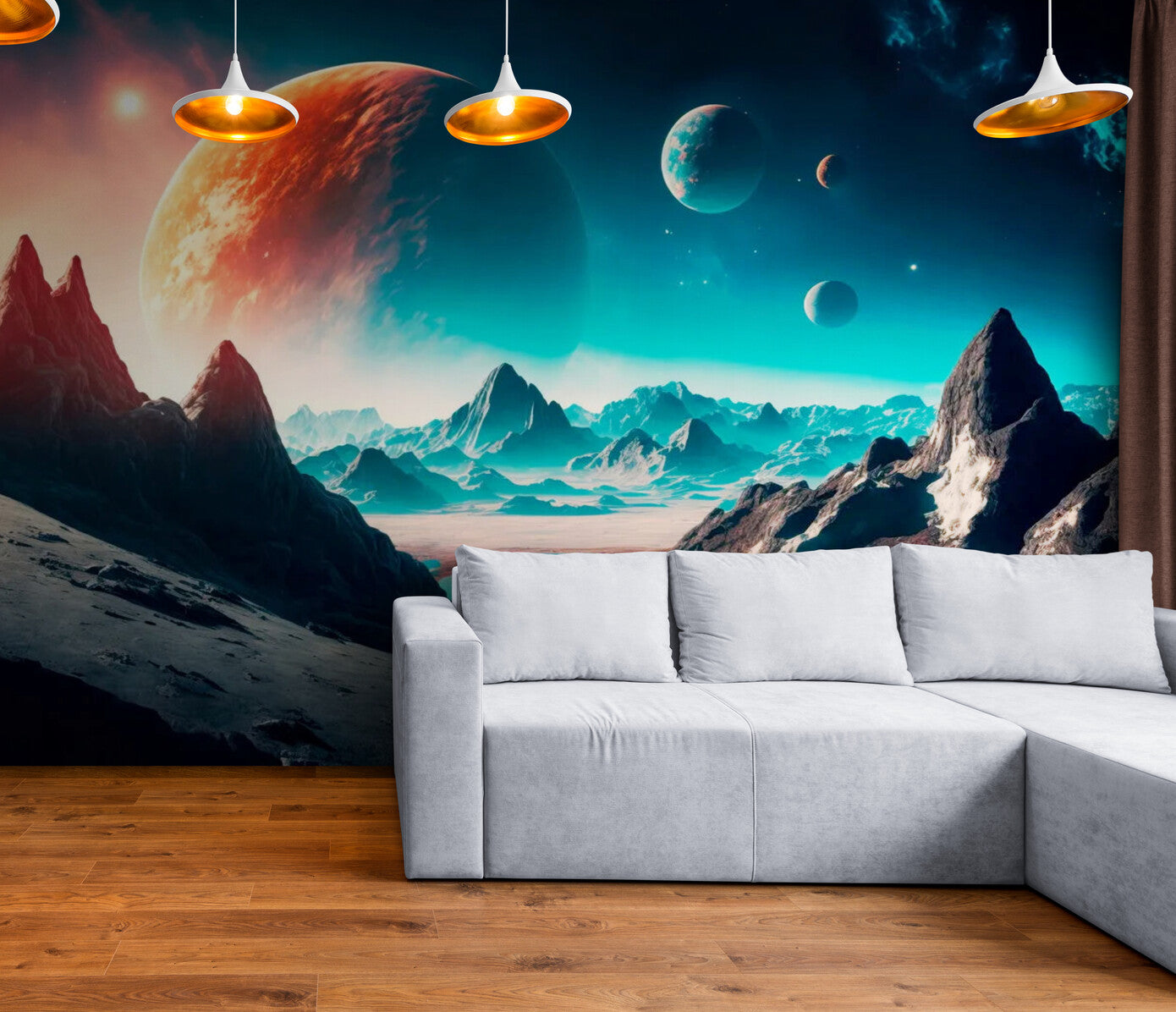 Landscape Wallpaper - Red Planet and Strange Mountains