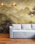Papier Peint Japonais - Montagnes Traditionnelles