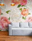 Papier Peint Floral - Roses Géantes