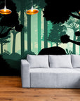 Forest Wallpaper - Shadowy Deer in the Glade