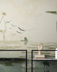 Papier Peint Japonais - Hérons Dans L’eau
