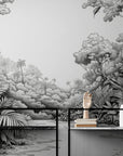 Papier Peint Noir Et Blanc - Paysage Tropical