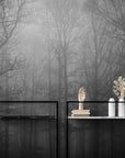Papier Peint Paysage - Forêt Noir Et Blanc