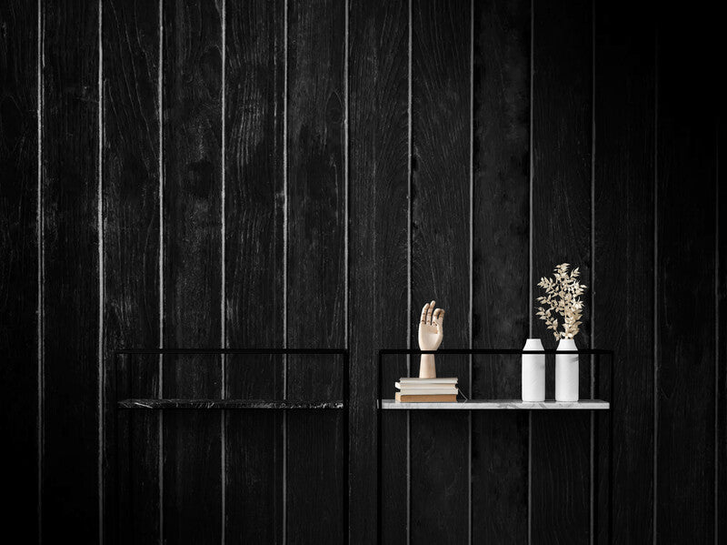 Papier Peint Bois - Noir