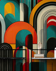Papier Peint Abstrait - Arches Colorées