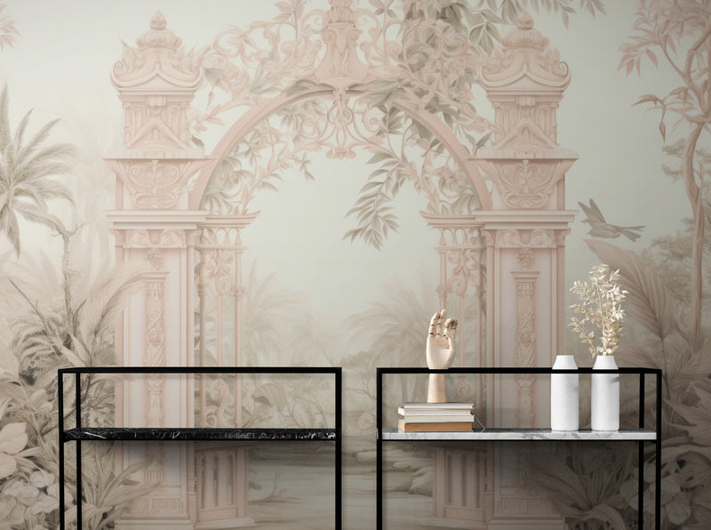 Papier Peint Vintage - Arche Tropicale