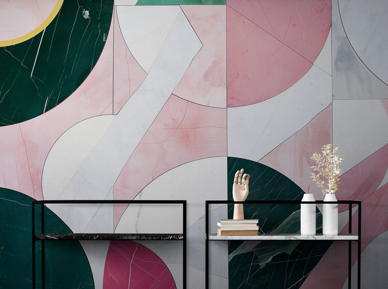 Papier Peint Moderne - Mosaïque Marbre