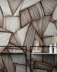 Papier Peint Bois - Motifs Géométriques