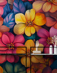 Papier Peint Art & Déco - Fleurs Multicolores